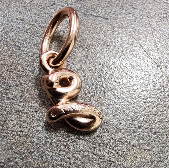 Pandora Letter g Script Alphabet Dangle Charm - Picture 4 of 7